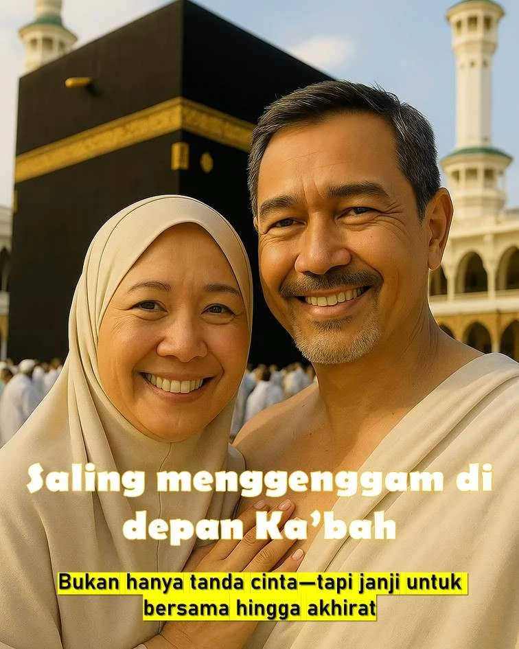 Umroh Bersama Pasangan Menggenggam Cinta di Depan Kabah